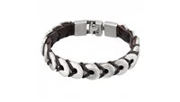 Bracciale Unode50 MAN CLASICOS PLATA CUERO in Acciaio PUL0012MAR H - PUL0012MAR H